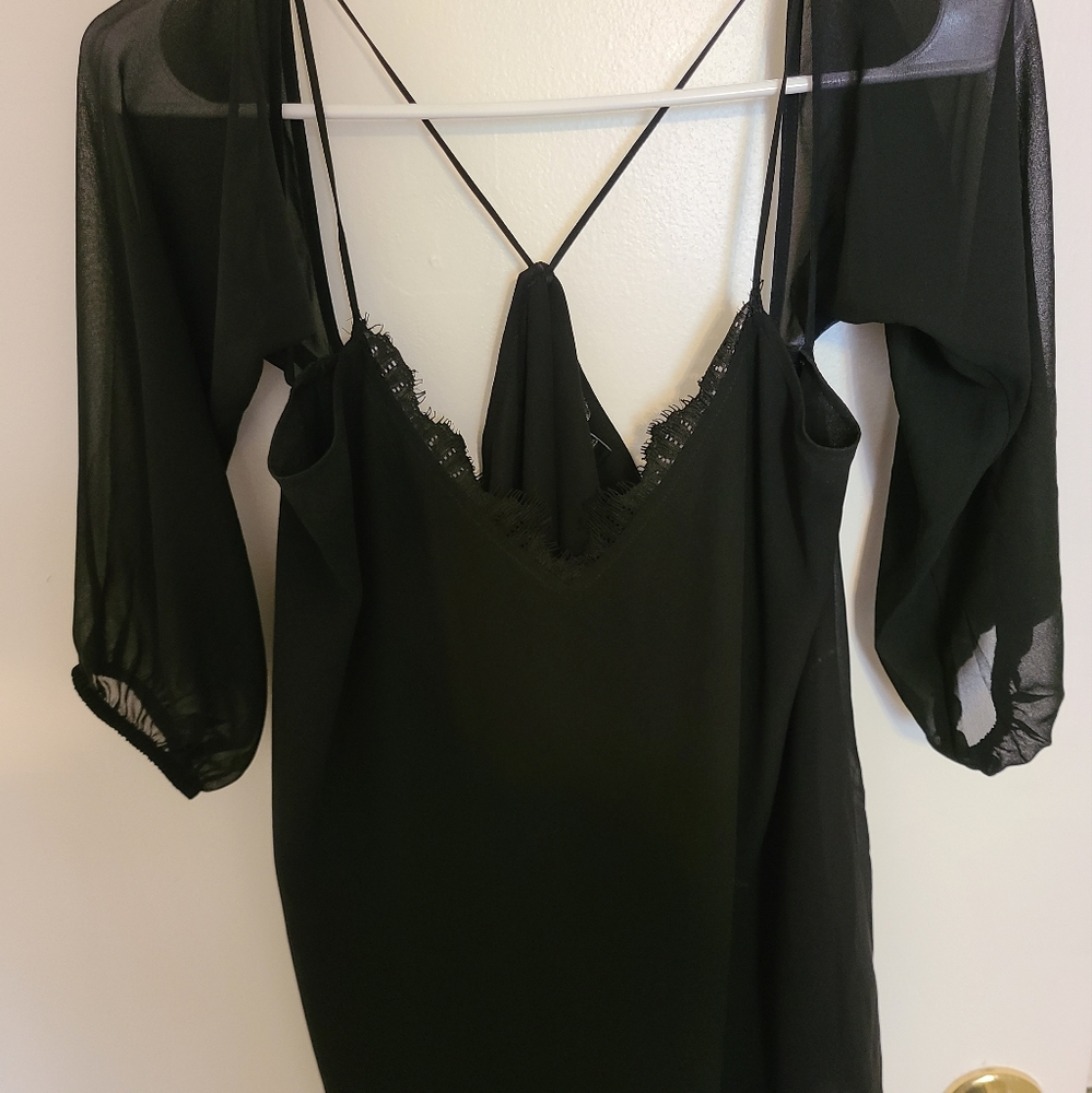 Black off shoulder top
